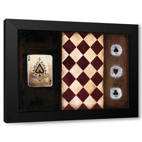 A-spades II Black Modern Wood Framed Art Print with Double Matting by Fields, Wendy
