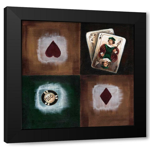 Jackspades Black Modern Wood Framed Art Print by Fields, Wendy