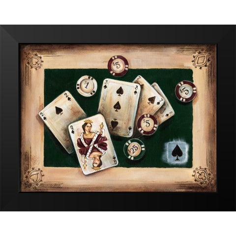 Casino I Black Modern Wood Framed Art Print by Fields, Wendy