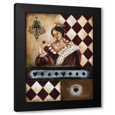 Casino VI Black Modern Wood Framed Art Print with Double Matting by Fields, Wendy