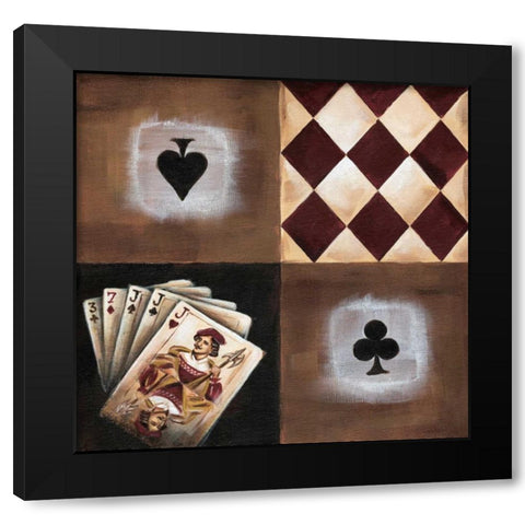 Three of a kind Black Modern Wood Framed Art Print with Double Matting by Fields, Wendy