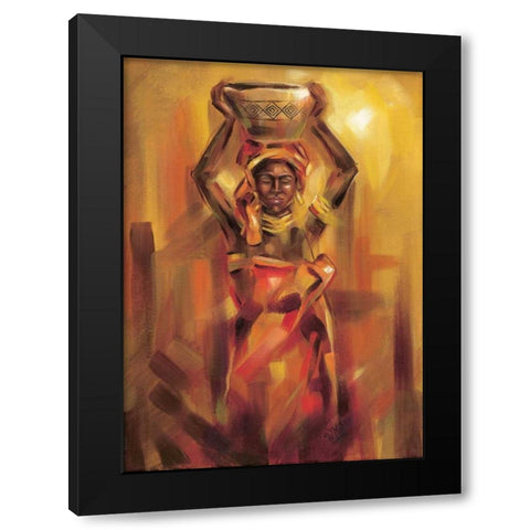 Watercarrier I Black Modern Wood Framed Art Print by Fields, Wendy