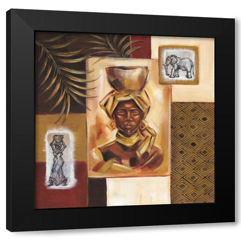 Out of Africa I Black Modern Wood Framed Art Print with Double Matting by Fields, Wendy