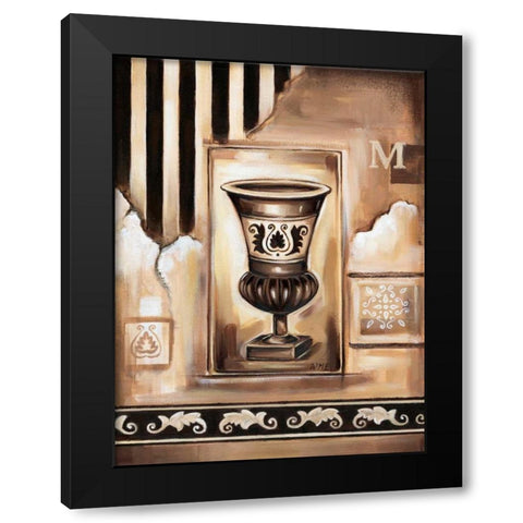 Vase I Black Modern Wood Framed Art Print by Fields, Wendy