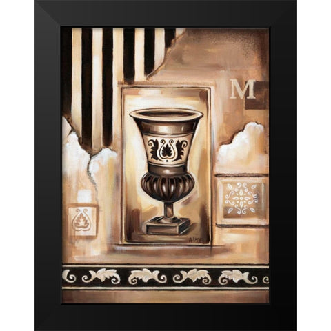 Vase I Black Modern Wood Framed Art Print by Fields, Wendy