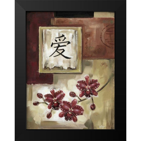 Sen I Black Modern Wood Framed Art Print by Fields, Wendy