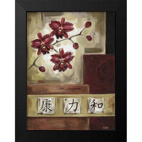 Sen II Black Modern Wood Framed Art Print by Fields, Wendy