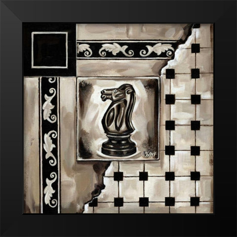 Chess I  Black Modern Wood Framed Art Print by Fields, Wendy