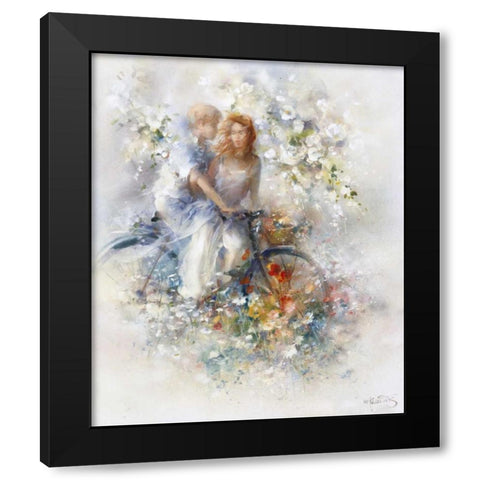 Spring Black Modern Wood Framed Art Print with Double Matting by Haenraets, Willem