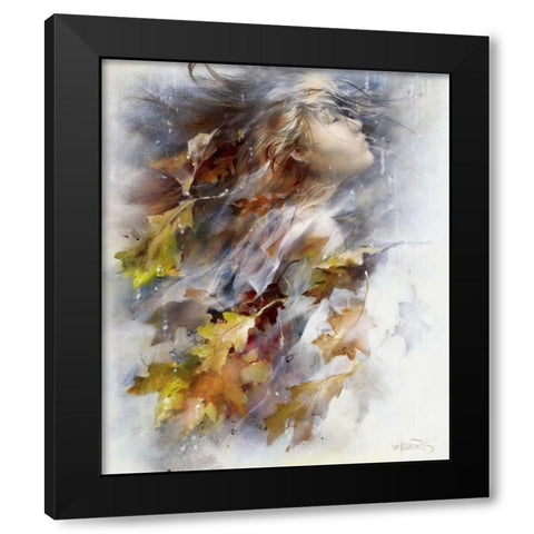 Autumn Black Modern Wood Framed Art Print with Double Matting by Haenraets, Willem