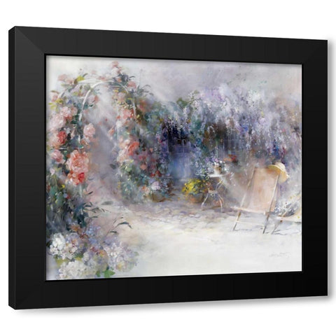 Roses and lilacs Black Modern Wood Framed Art Print with Double Matting by Haenraets, Willem