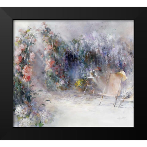Roses and lilacs Black Modern Wood Framed Art Print by Haenraets, Willem