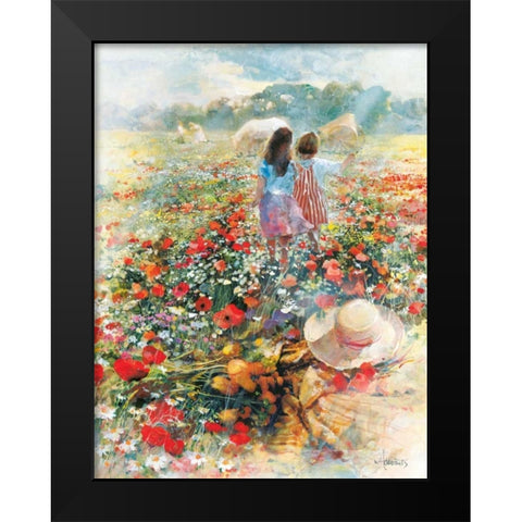 Summer of love Black Modern Wood Framed Art Print by Haenraets, Willem