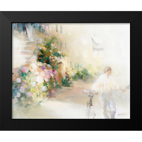 Two happy people Black Modern Wood Framed Art Print by Haenraets, Willem