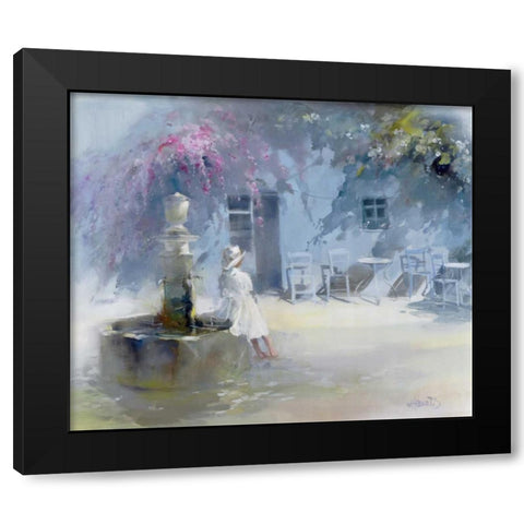 Idyllic blue Black Modern Wood Framed Art Print with Double Matting by Haenraets, Willem