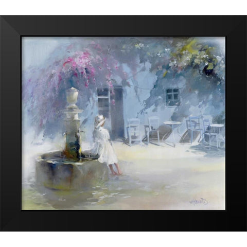 Idyllic blue Black Modern Wood Framed Art Print by Haenraets, Willem