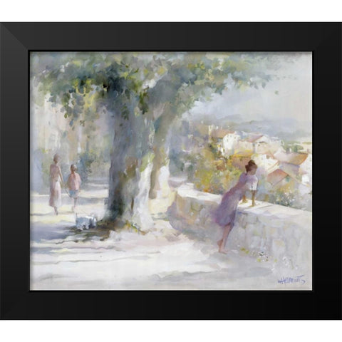 Whispering wind Black Modern Wood Framed Art Print by Haenraets, Willem