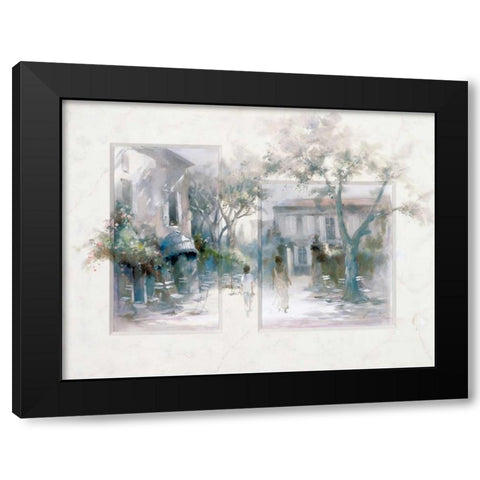Taking a stroll Black Modern Wood Framed Art Print with Double Matting by Haenraets, Willem