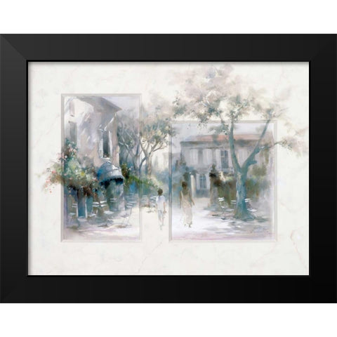 Taking a stroll Black Modern Wood Framed Art Print by Haenraets, Willem