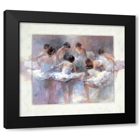 Ballarinas Black Modern Wood Framed Art Print by Haenraets, Willem