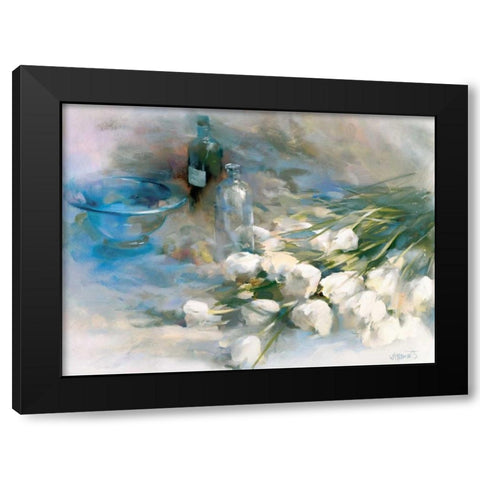 Adagio Black Modern Wood Framed Art Print by Haenraets, Willem