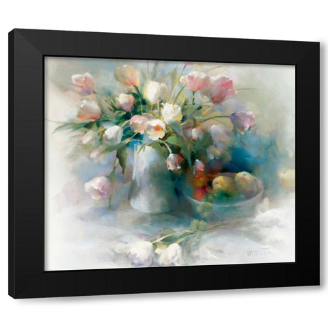Lento Black Modern Wood Framed Art Print with Double Matting by Haenraets, Willem