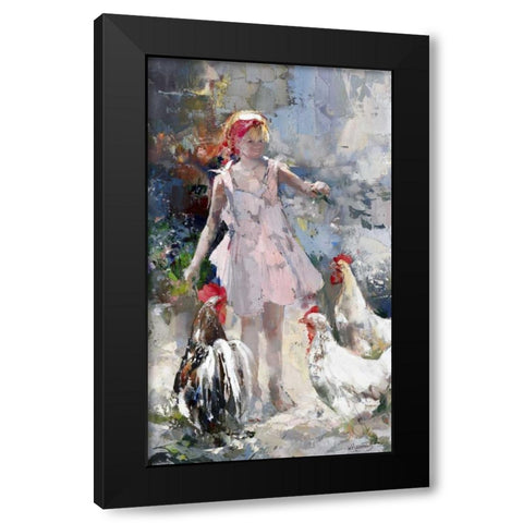 Feathered friends Black Modern Wood Framed Art Print with Double Matting by Haenraets, Willem