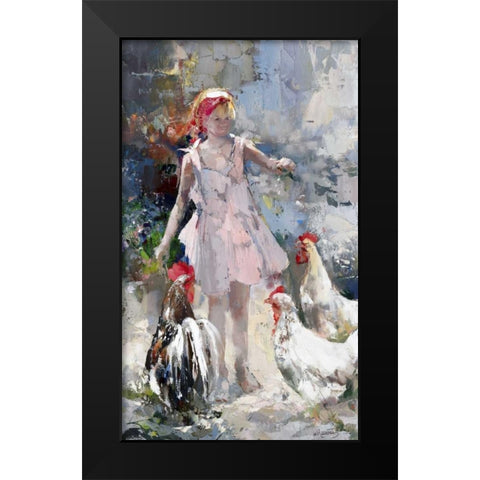 Feathered friends Black Modern Wood Framed Art Print by Haenraets, Willem