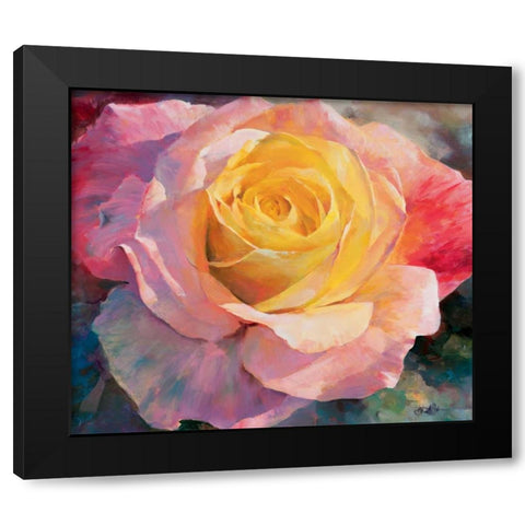 Flower I Black Modern Wood Framed Art Print by Haenraets, Willem