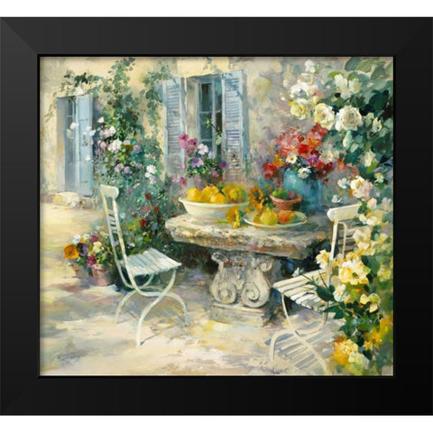 Ydillic garden Black Modern Wood Framed Art Print by Haenraets, Willem