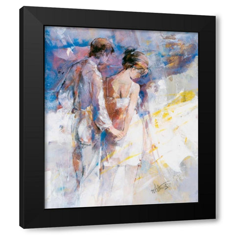 My love I Black Modern Wood Framed Art Print by Haenraets, Willem