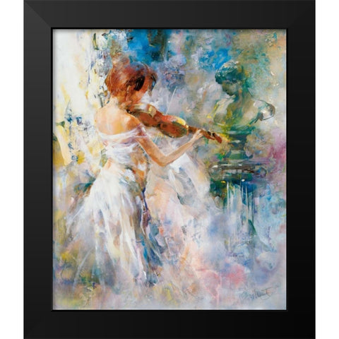 Peace in playing Black Modern Wood Framed Art Print by Haenraets, Willem