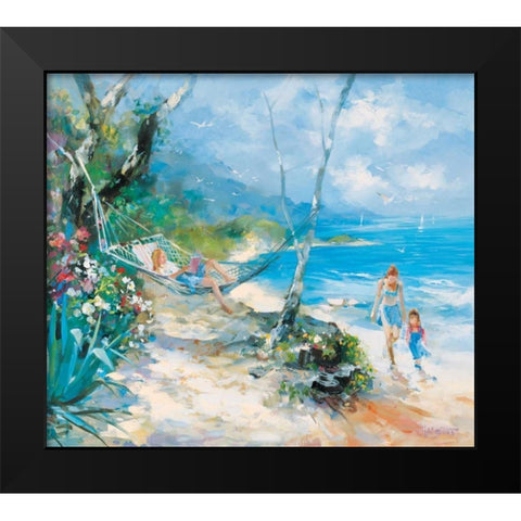 Serenity Black Modern Wood Framed Art Print by Haenraets, Willem
