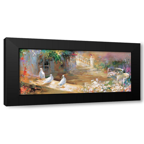 Peaceful yard Black Modern Wood Framed Art Print with Double Matting by Haenraets, Willem