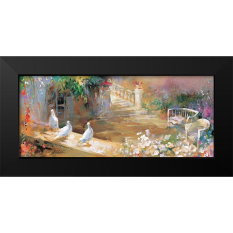 Peaceful yard Black Modern Wood Framed Art Print by Haenraets, Willem