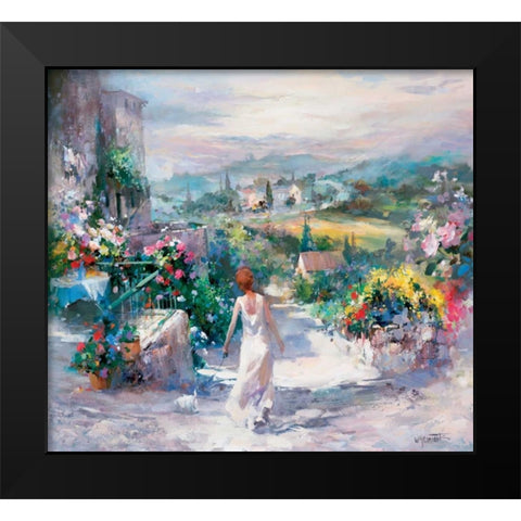 Gardin Tuni Black Modern Wood Framed Art Print by Haenraets, Willem