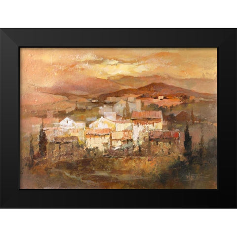Italian village II Black Modern Wood Framed Art Print by Haenraets, Willem