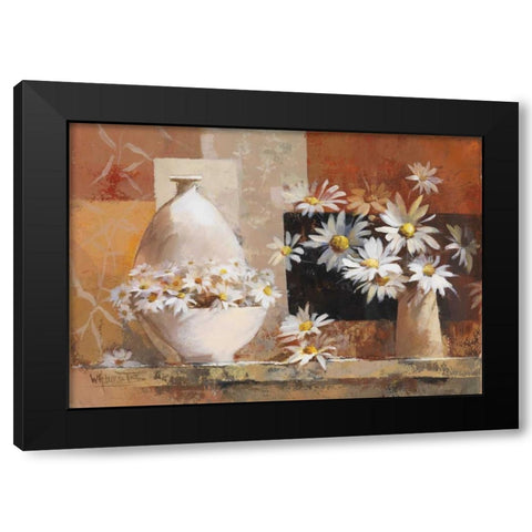 Vintage flowers II Black Modern Wood Framed Art Print by Haenraets, Willem