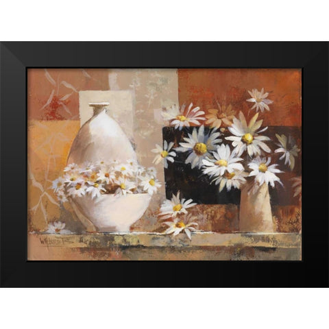 Vintage flowers II Black Modern Wood Framed Art Print by Haenraets, Willem