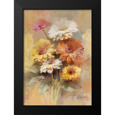 Floral bouquet I Black Modern Wood Framed Art Print by Haenraets, Willem