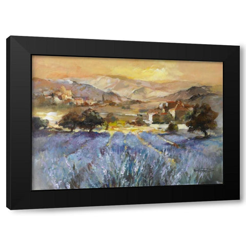 Toscanic romance I Black Modern Wood Framed Art Print with Double Matting by Haenraets, Willem
