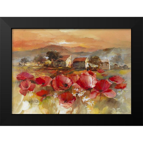 Toscanic romance II Black Modern Wood Framed Art Print by Haenraets, Willem