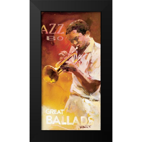 Jazz 1 Black Modern Wood Framed Art Print by Haenraets, Willem