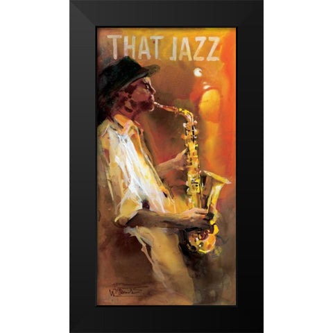 Jazz 4 Black Modern Wood Framed Art Print by Haenraets, Willem