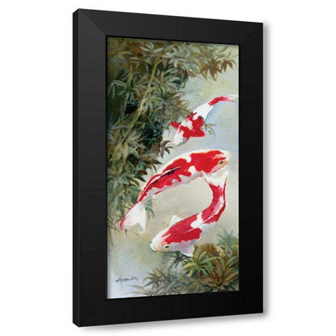 Koi 1 Black Modern Wood Framed Art Print by Haenraets, Willem