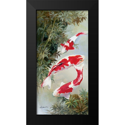 Koi 1 Black Modern Wood Framed Art Print by Haenraets, Willem