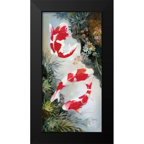 Koi 3 Black Modern Wood Framed Art Print by Haenraets, Willem