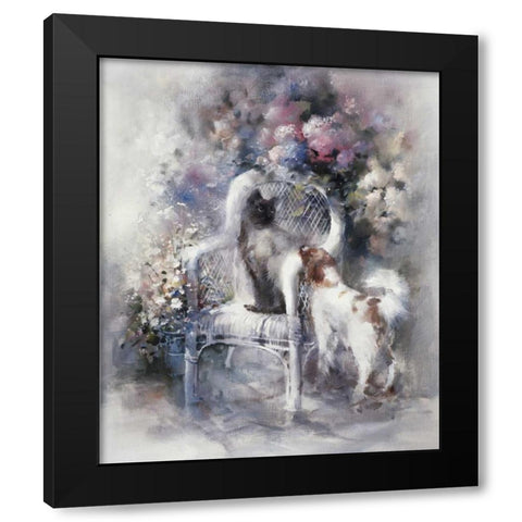 Friendship Black Modern Wood Framed Art Print with Double Matting by Haenraets, Willem