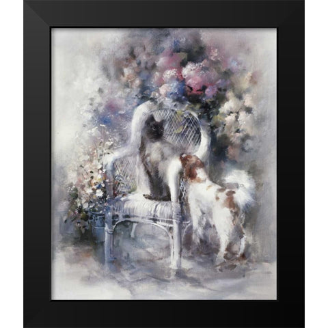 Friendship Black Modern Wood Framed Art Print by Haenraets, Willem