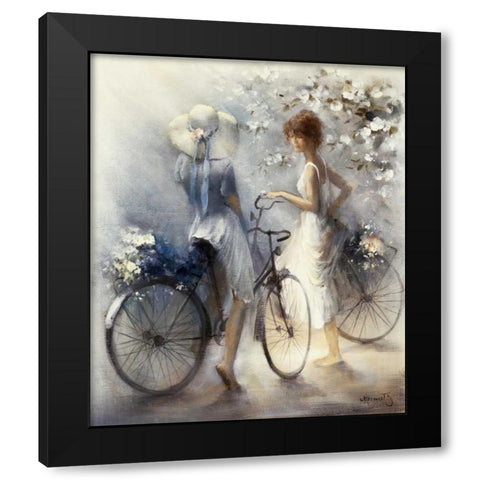 Spring Black Modern Wood Framed Art Print by Haenraets, Willem